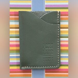 NEW Portland Leather Goods Minimalist Wallet Card Case Sage Green Light Pine PLG